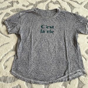 Anthropologie graphic tee C’est la vie